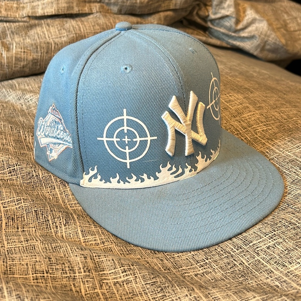 Custom made Baby blue fitted cap